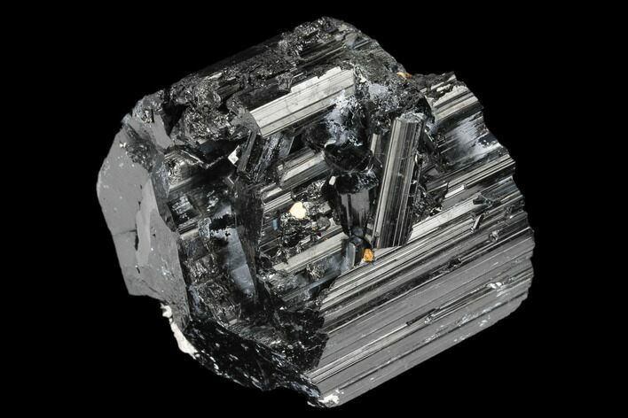 Terminated Black Tourmaline (Schorl) Crystal Cluster - Madagascar #174132